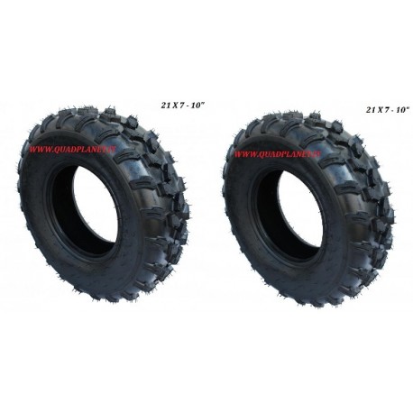 COPPIA GOMME QUAD 21 X 7 -10" POLLICI